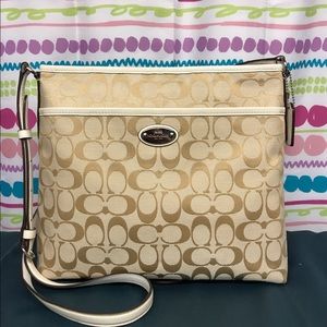 COACH 12CM SIGNATURE FILE MESSENGER CROSSBODY BAG
